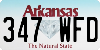AR license plate 347WFD