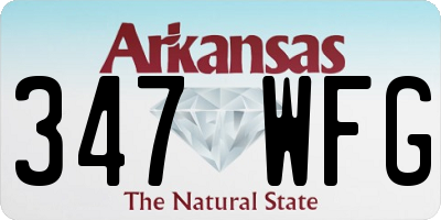 AR license plate 347WFG