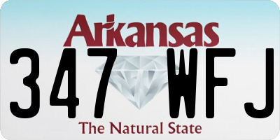AR license plate 347WFJ