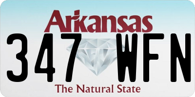 AR license plate 347WFN