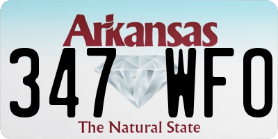AR license plate 347WFO