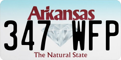 AR license plate 347WFP