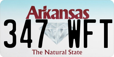 AR license plate 347WFT