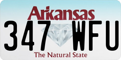 AR license plate 347WFU