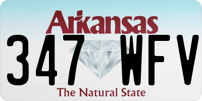AR license plate 347WFV