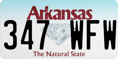 AR license plate 347WFW