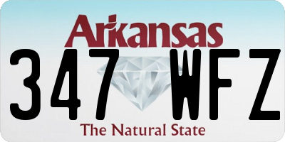 AR license plate 347WFZ