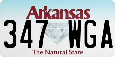 AR license plate 347WGA