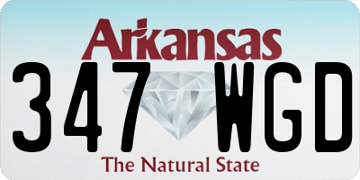 AR license plate 347WGD