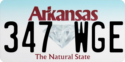 AR license plate 347WGE