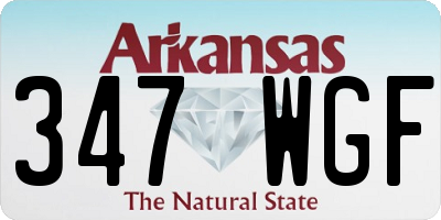AR license plate 347WGF