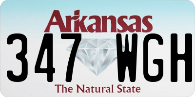 AR license plate 347WGH