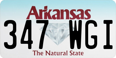 AR license plate 347WGI