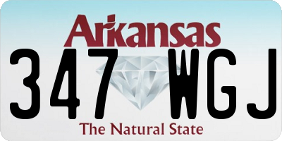 AR license plate 347WGJ