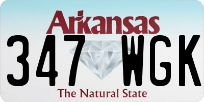 AR license plate 347WGK
