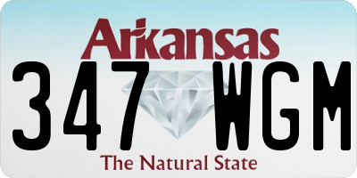 AR license plate 347WGM