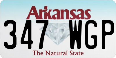 AR license plate 347WGP
