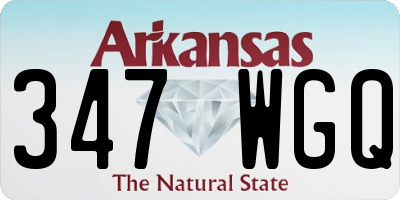 AR license plate 347WGQ