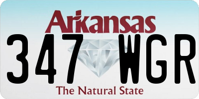 AR license plate 347WGR