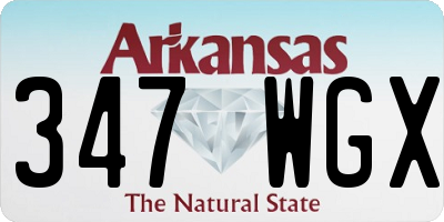 AR license plate 347WGX