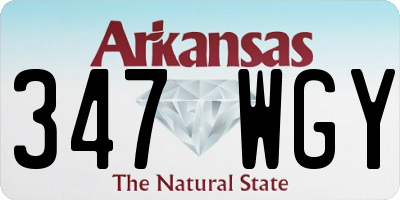 AR license plate 347WGY