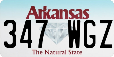 AR license plate 347WGZ