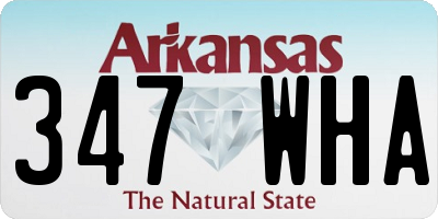 AR license plate 347WHA