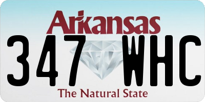 AR license plate 347WHC