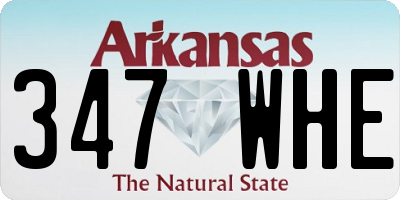 AR license plate 347WHE