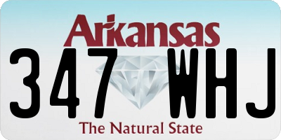 AR license plate 347WHJ