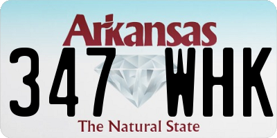 AR license plate 347WHK