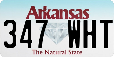 AR license plate 347WHT
