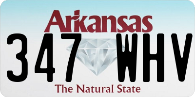 AR license plate 347WHV
