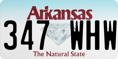 AR license plate 347WHW