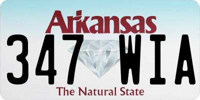 AR license plate 347WIA