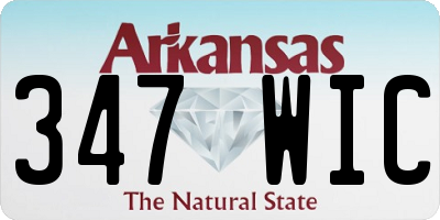 AR license plate 347WIC