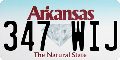 AR license plate 347WIJ
