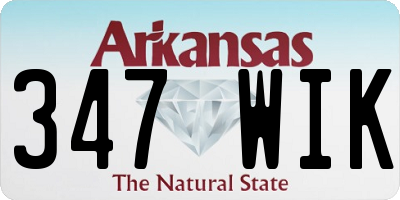 AR license plate 347WIK