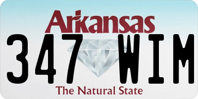 AR license plate 347WIM