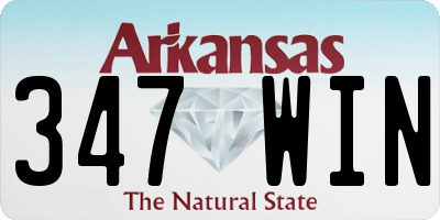 AR license plate 347WIN
