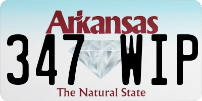 AR license plate 347WIP