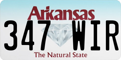 AR license plate 347WIR