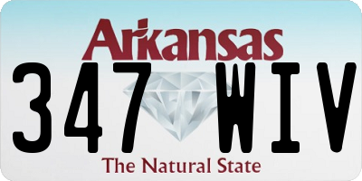 AR license plate 347WIV