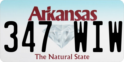 AR license plate 347WIW