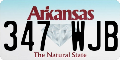 AR license plate 347WJB