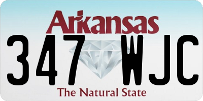 AR license plate 347WJC