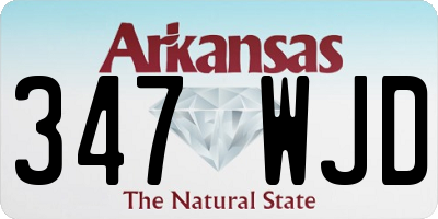 AR license plate 347WJD