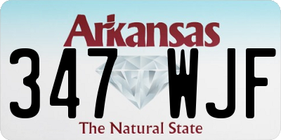 AR license plate 347WJF