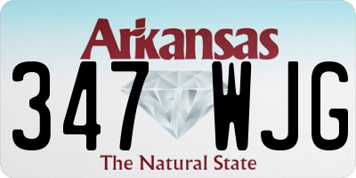 AR license plate 347WJG
