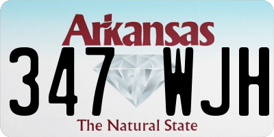 AR license plate 347WJH